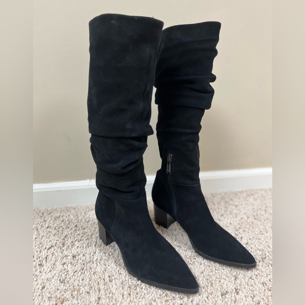 Blondo Tall Black Suede Boots